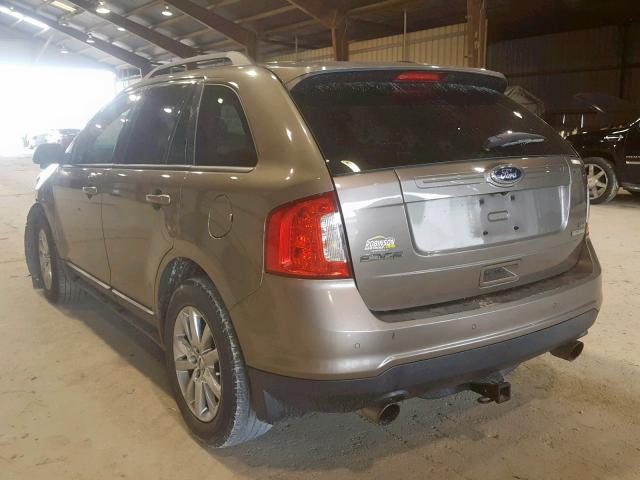 2FMDK3J9XDBB04683 - 2013 FORD EDGE SEL GRAY photo 3