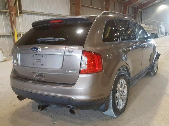 2FMDK3J9XDBB04683 - 2013 FORD EDGE SEL GRAY photo 4