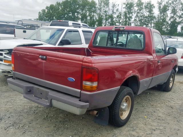 1FTCR10U0TTA20196 - 1996 FORD RANGER RED photo 4