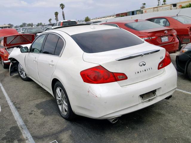 JN1CV6AP6CM627881 - 2012 INFINITI G37 BASE WHITE photo 3