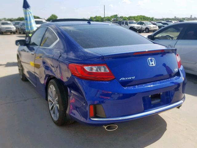 1HGCT2B8XDA012726 - 2013 HONDA ACCORD EXL BLUE photo 3