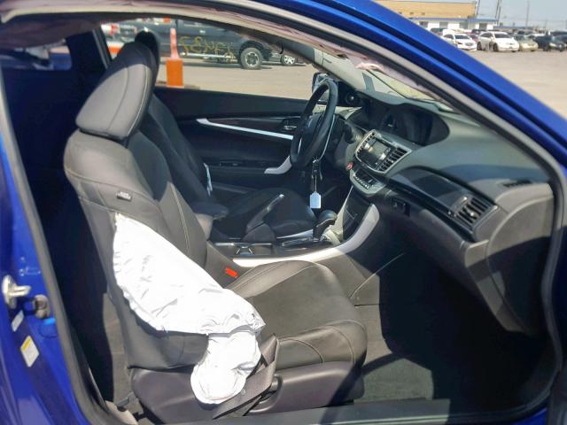 1HGCT2B8XDA012726 - 2013 HONDA ACCORD EXL BLUE photo 5