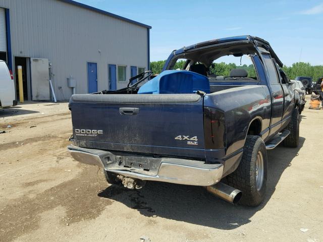 3D7KU28C14G263757 - 2004 DODGE RAM 2500 S BLUE photo 4