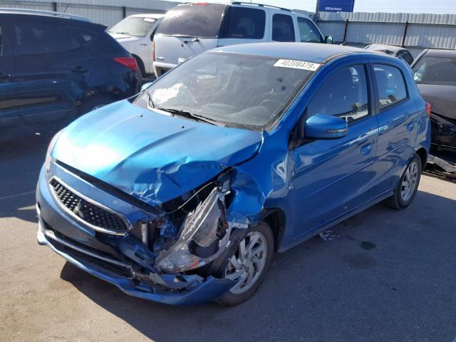 ML32A4HJ5JH014623 - 2018 MITSUBISHI MIRAGE SE BLUE photo 2