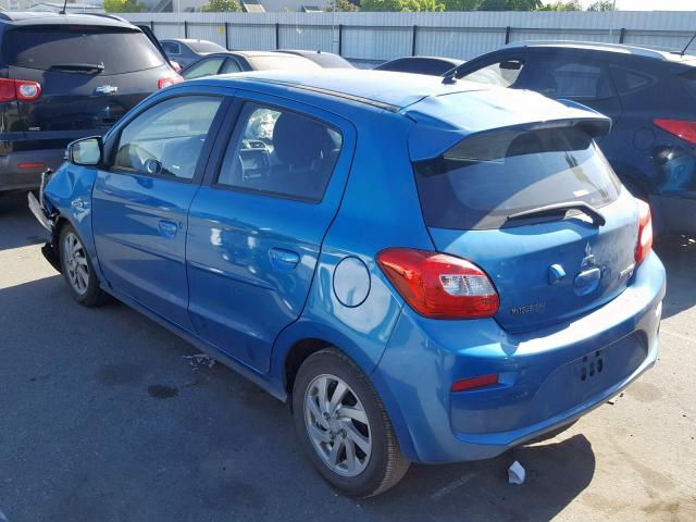 ML32A4HJ5JH014623 - 2018 MITSUBISHI MIRAGE SE BLUE photo 3