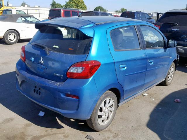 ML32A4HJ5JH014623 - 2018 MITSUBISHI MIRAGE SE BLUE photo 4