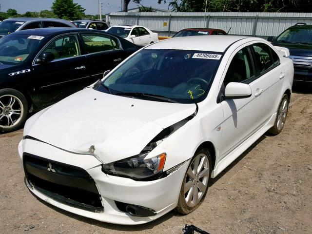 JA32U8FW0DU005591 - 2013 MITSUBISHI LANCER GT WHITE photo 2