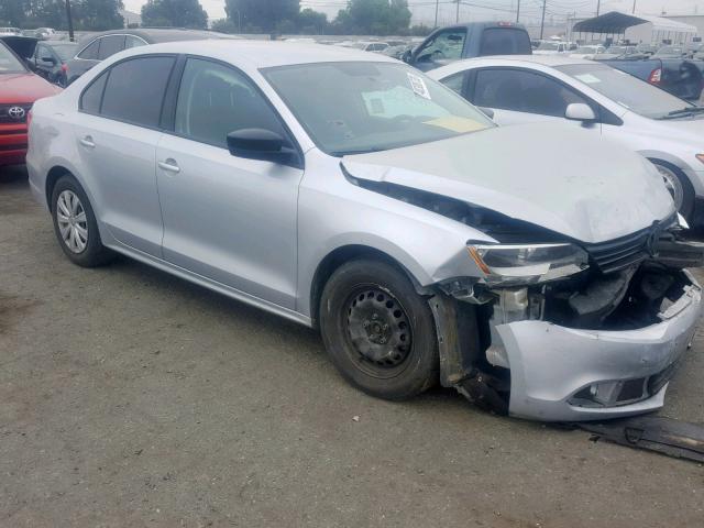 3VW2K7AJ4EM224635 - 2014 VOLKSWAGEN JETTA BASE SILVER photo 1