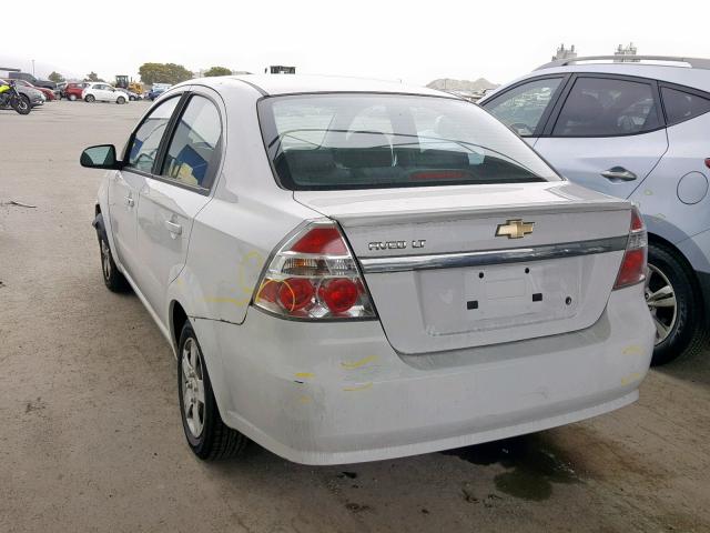 KL1TD5DE2BB152543 - 2011 CHEVROLET AVEO LS WHITE photo 3