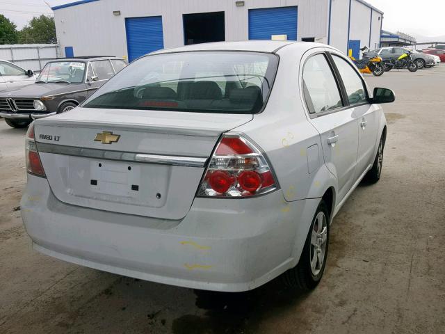 KL1TD5DE2BB152543 - 2011 CHEVROLET AVEO LS WHITE photo 4