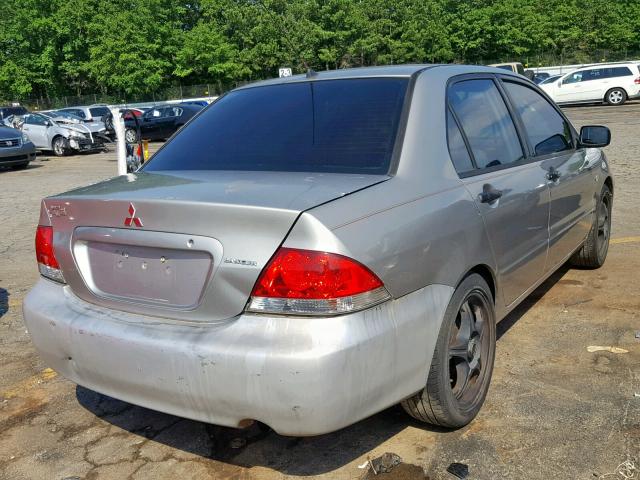 JA3AJ26E34U062179 - 2004 MITSUBISHI LANCER ES GRAY photo 4