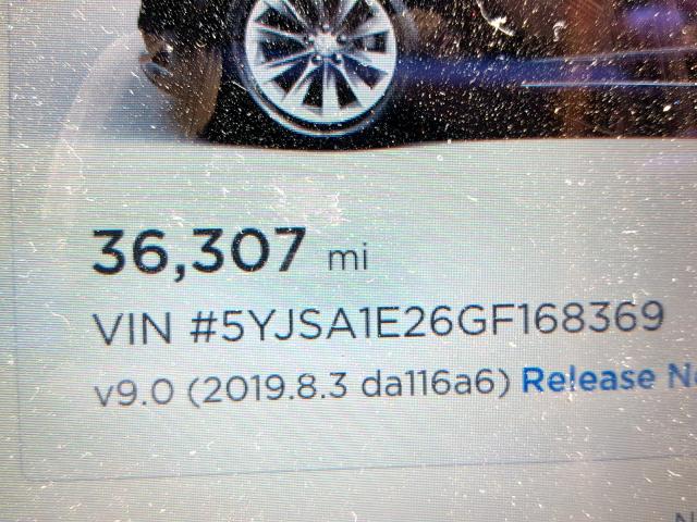 5YJSA1E26GF168369 - 2016 TESLA MODEL S BLACK photo 8