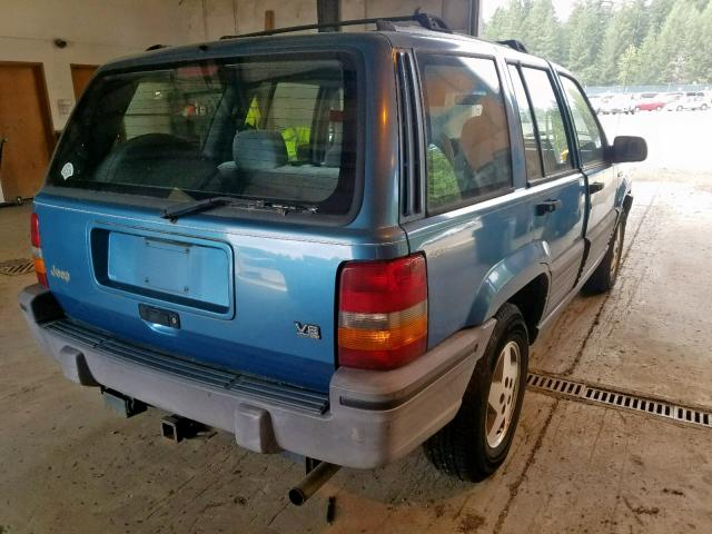 1J4GZ58Y4RC287733 - 1994 JEEP GRAND CHER BLUE photo 4