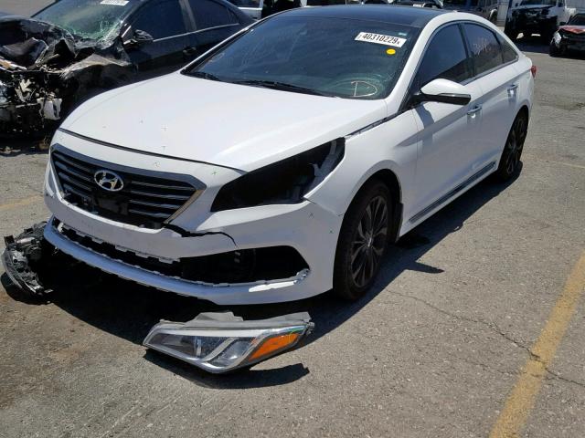 5NPE34AB6FH188409 - 2015 HYUNDAI SONATA SPO WHITE photo 2