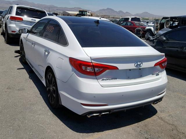 5NPE34AB6FH188409 - 2015 HYUNDAI SONATA SPO WHITE photo 3