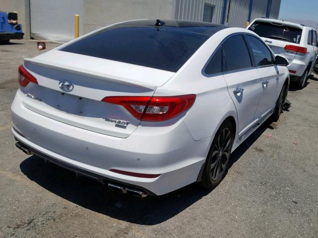 5NPE34AB6FH188409 - 2015 HYUNDAI SONATA SPO WHITE photo 4