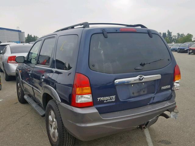 4F2YZ04183KM24644 - 2003 MAZDA TRIBUTE LX BLUE photo 3