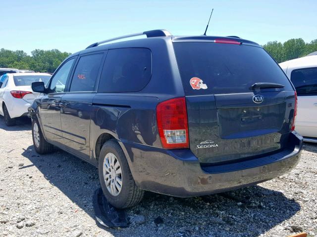 KNDMG4C73E6540945 - 2014 KIA SEDONA LX CHARCOAL photo 3