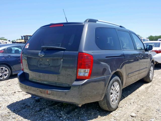 KNDMG4C73E6540945 - 2014 KIA SEDONA LX CHARCOAL photo 4