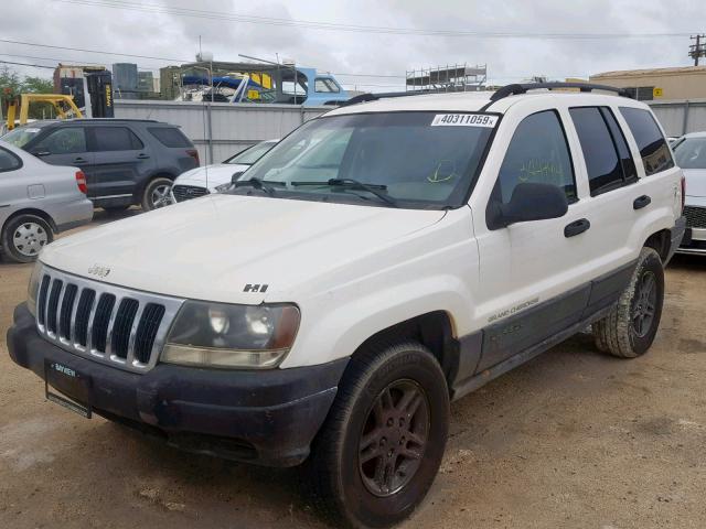 1J4GX48N83C532403 - 2003 JEEP GRAND CHER WHITE photo 2