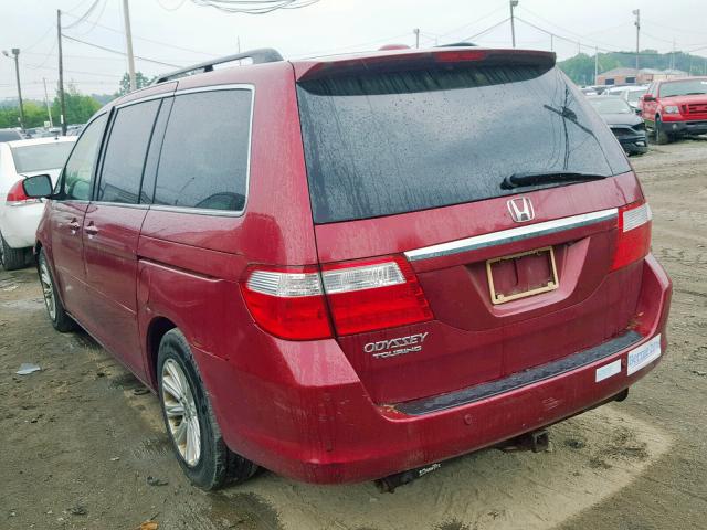 5FNRL38846B090905 - 2006 HONDA ODYSSEY TO BURGUNDY photo 3