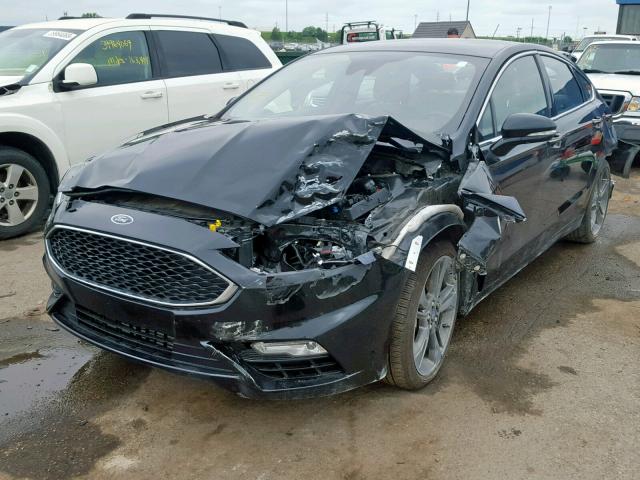 3FA6P0VP2HR416953 - 2017 FORD FUSION SPO BLACK photo 2