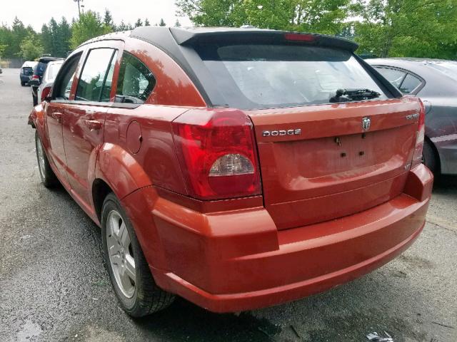 1B3HB48A99D117536 - 2009 DODGE CALIBER SX ORANGE photo 3