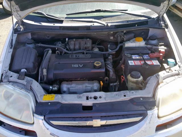 KL1TD666X6B685418 - 2006 CHEVROLET AVEO BASE ვერცხლისფერი ფოტო 7