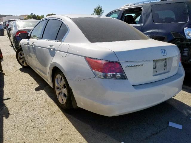 JHMCP26829C001257 - 2009 HONDA ACCORD EXL WHITE photo 3