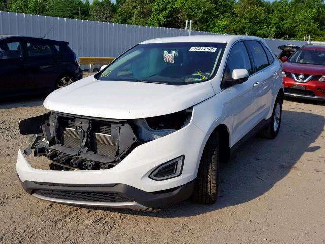 2FMPK4J85HBC03959 - 2017 FORD EDGE SEL WHITE photo 2