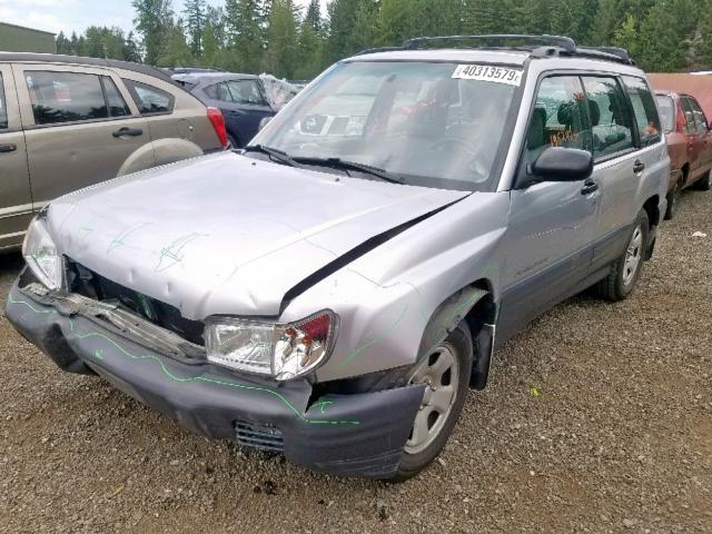 JF1SF63512H748302 - 2002 SUBARU FORESTER L SILVER photo 2