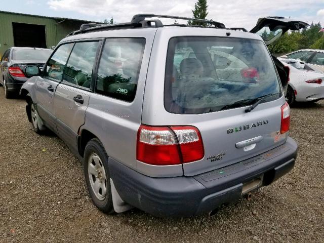 JF1SF63512H748302 - 2002 SUBARU FORESTER L SILVER photo 3