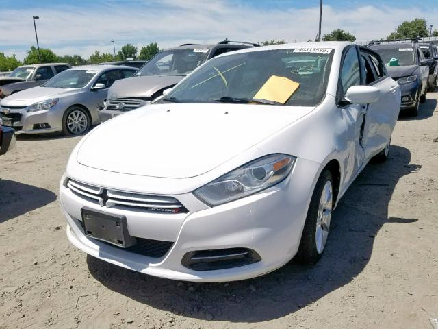 1C3CDFBH0DD713099 - 2013 DODGE DART SXT WHITE photo 2