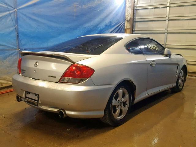 KMHHM65DX6U207076 - 2006 HYUNDAI TIBURON GS SILVER photo 4