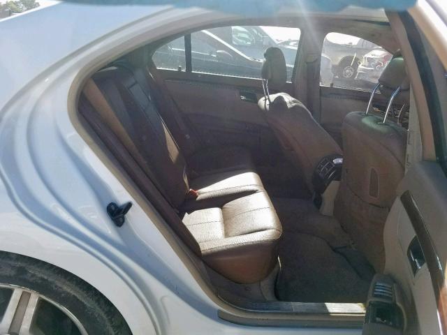 WDDNG71X38A207953 - 2008 MERCEDES-BENZ S 550 WHITE photo 6