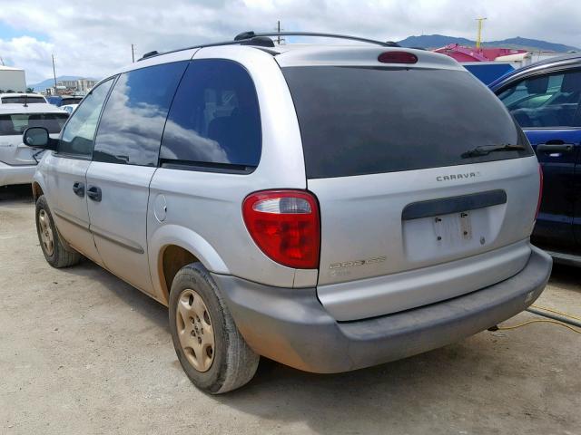 1D4GP25383B112890 - 2003 DODGE CARAVAN SE SILVER photo 3