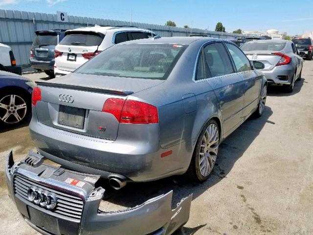 WAUAF68E85A471379 - 2005 AUDI A4 2.0T GRAY photo 4