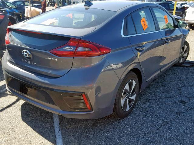 KMHC75LC4JU089914 - 2018 HYUNDAI IONIQ SEL BLACK photo 4