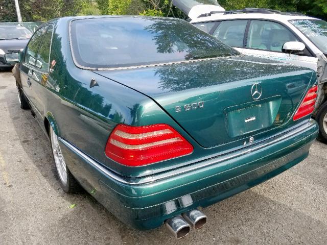 WDBGA76G3VA345368 - 1997 MERCEDES-BENZ S 600 GREEN photo 3