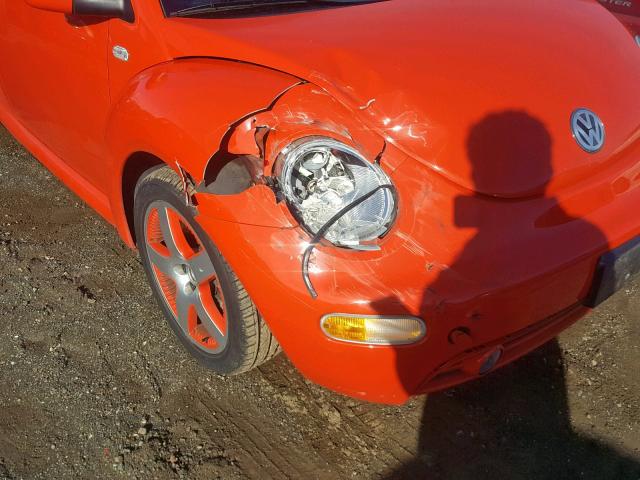 3VWCD21C92M424781 - 2002 VOLKSWAGEN NEW BEETLE ნარინჯისფერი ფოტო 9