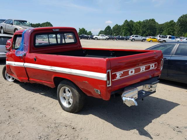 F10YKE17036 - 1969 FORD PICKUP RED photo 3