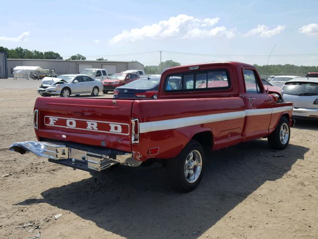 F10YKE17036 - 1969 FORD PICKUP RED photo 4