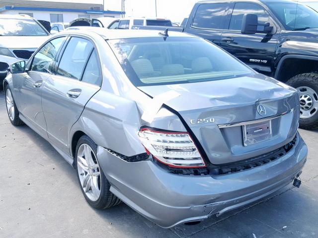 WDDGF4HB0DR297059 - 2013 MERCEDES-BENZ C 250 SILVER photo 3