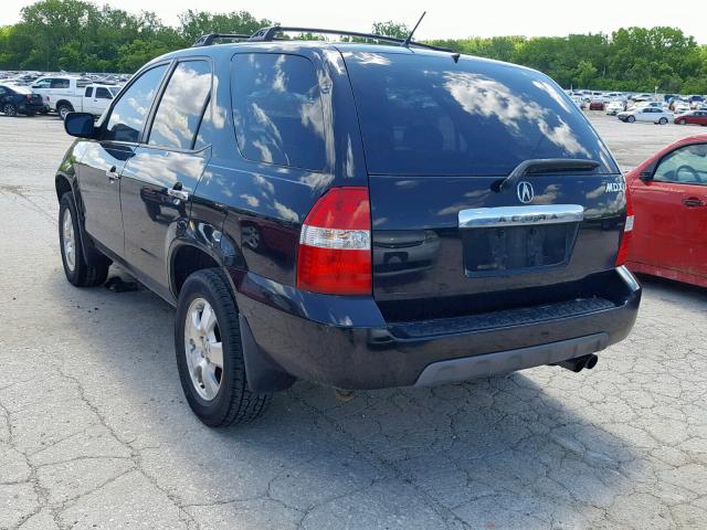 2HNYD18263H503335 - 2003 ACURA MDX BLACK photo 3