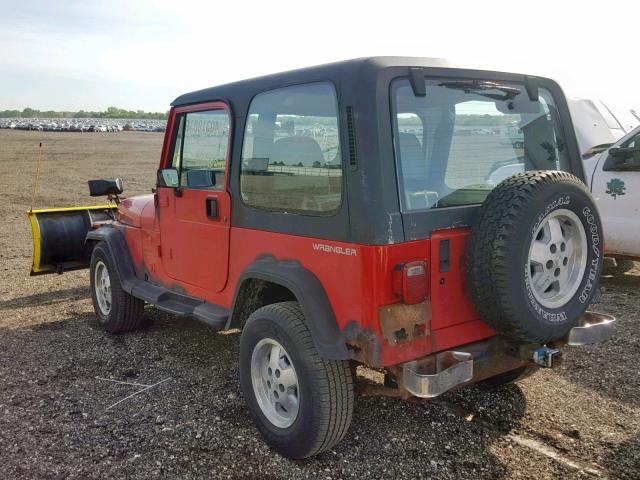 2J4FY29S7NJ534184 - 1992 JEEP WRANGLER / RED photo 3