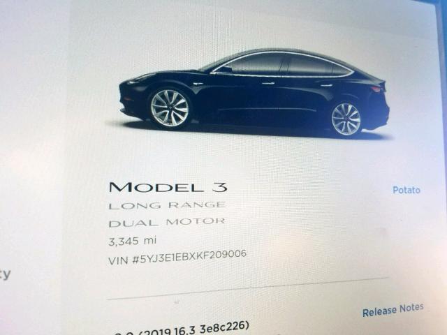 5YJ3E1EBXKF209006 - 2019 TESLA MODEL 3 BLACK photo 8