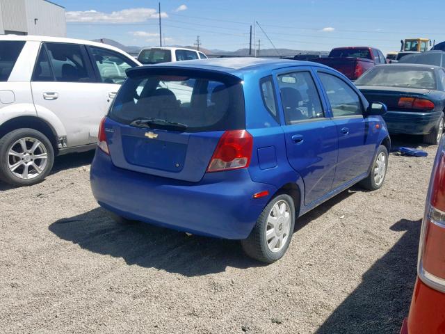 KL1TJ62694B155890 - 2004 CHEVROLET AVEO LS BLUE photo 4