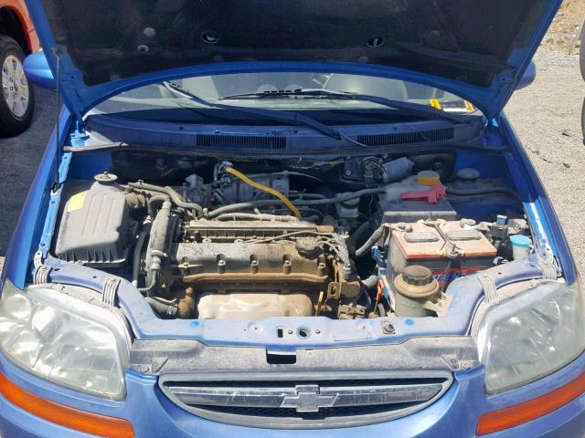 KL1TJ62694B155890 - 2004 CHEVROLET AVEO LS BLUE photo 7