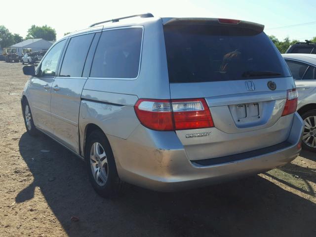 5FNRL38707B444430 - 2007 HONDA ODYSSEY EX SILVER photo 3