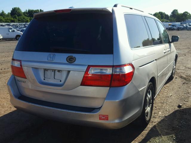 5FNRL38707B444430 - 2007 HONDA ODYSSEY EX SILVER photo 4